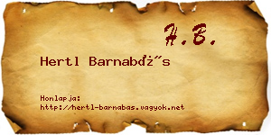 Hertl Barnabás névjegykártya